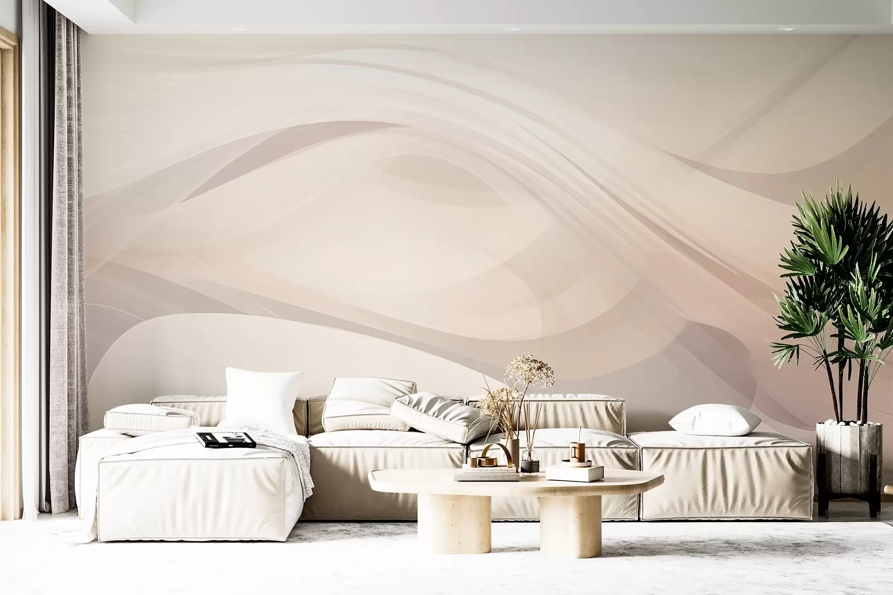 wall murals Апстрактни таласи у светлим нијансама w03236