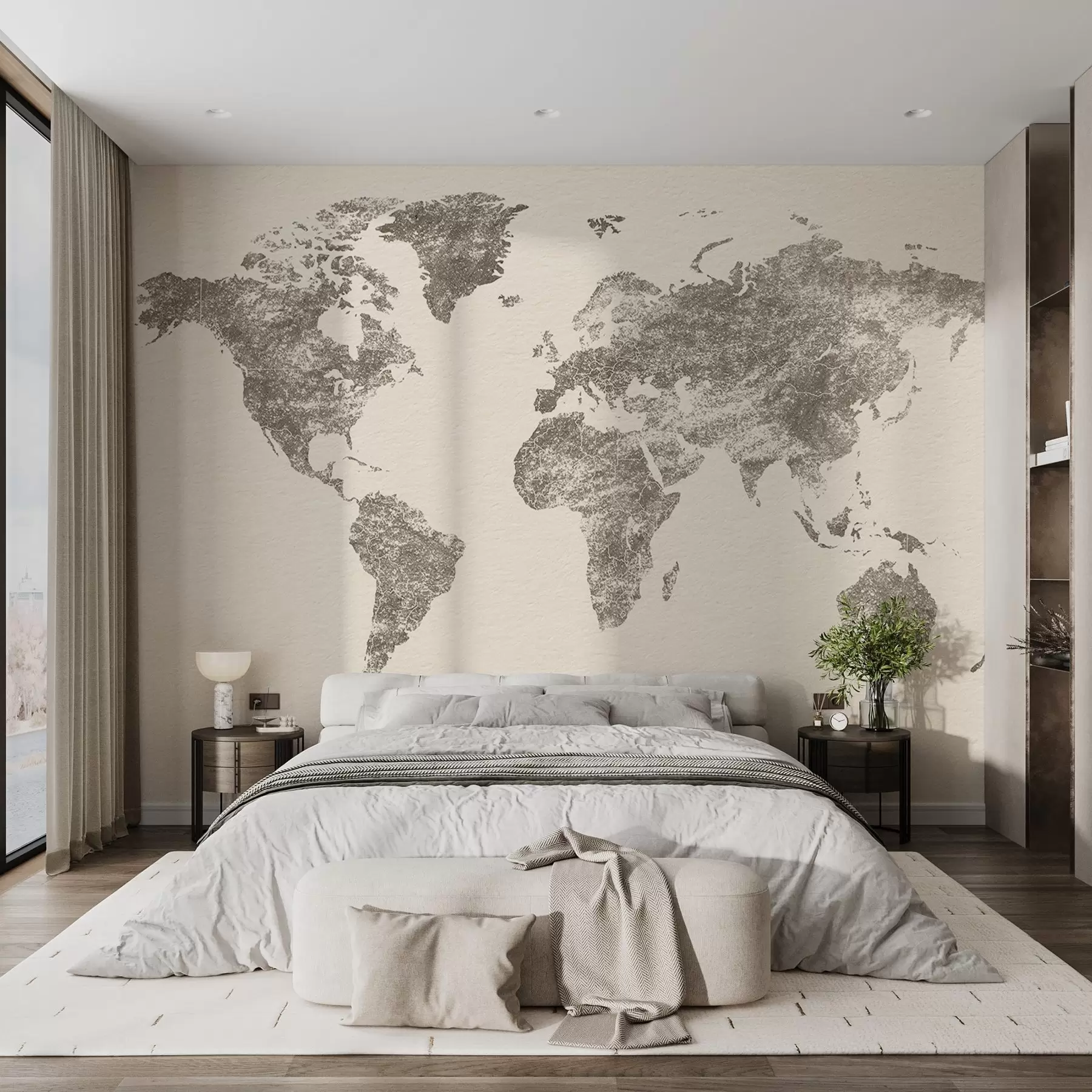 wall murals Текстурна мапа света w03312v2