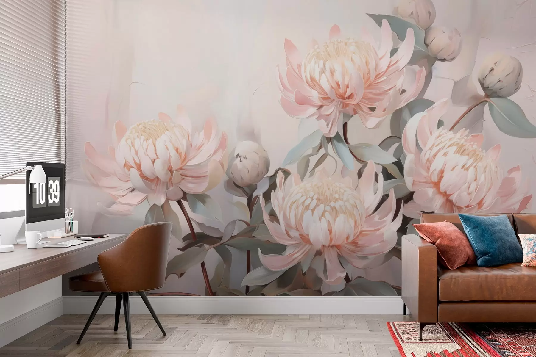 wall murals Сликање имитације хризантема w03356