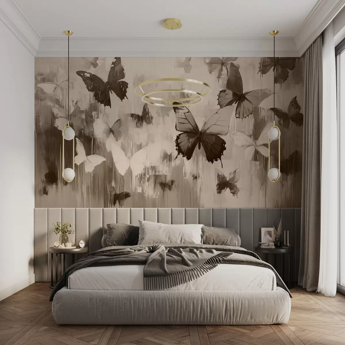 wall murals Апстрактни лептири w08924v1