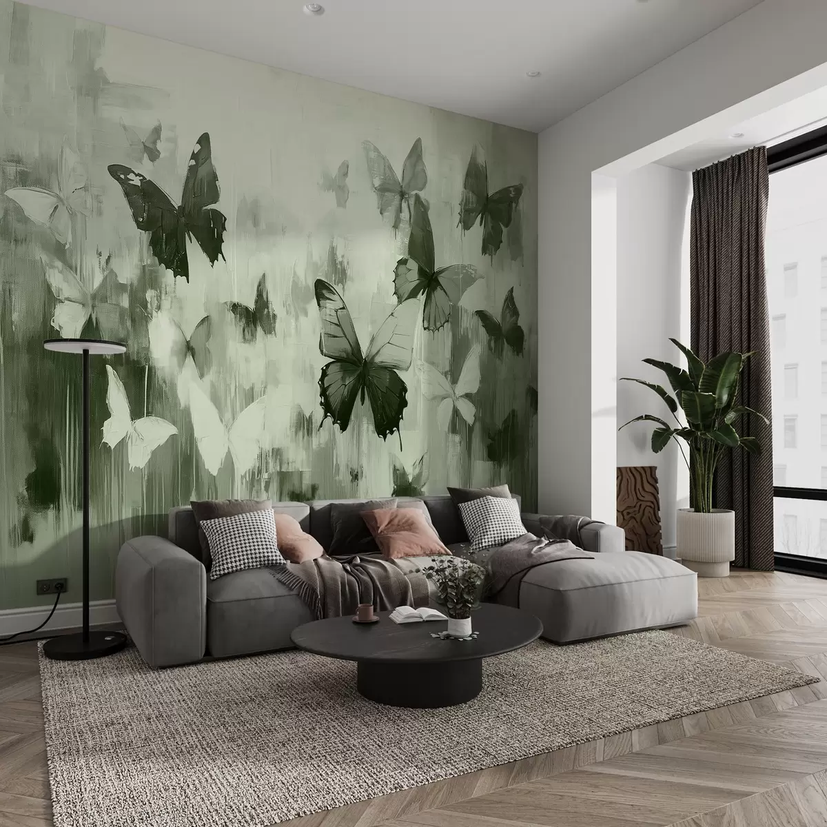 wall murals Апстрактни лептири w08924v2