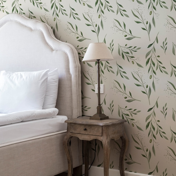 Тапете Нежне зелене маслинове гранчице, Tapete Skandinavski stil, a00030 : uwalls.rs