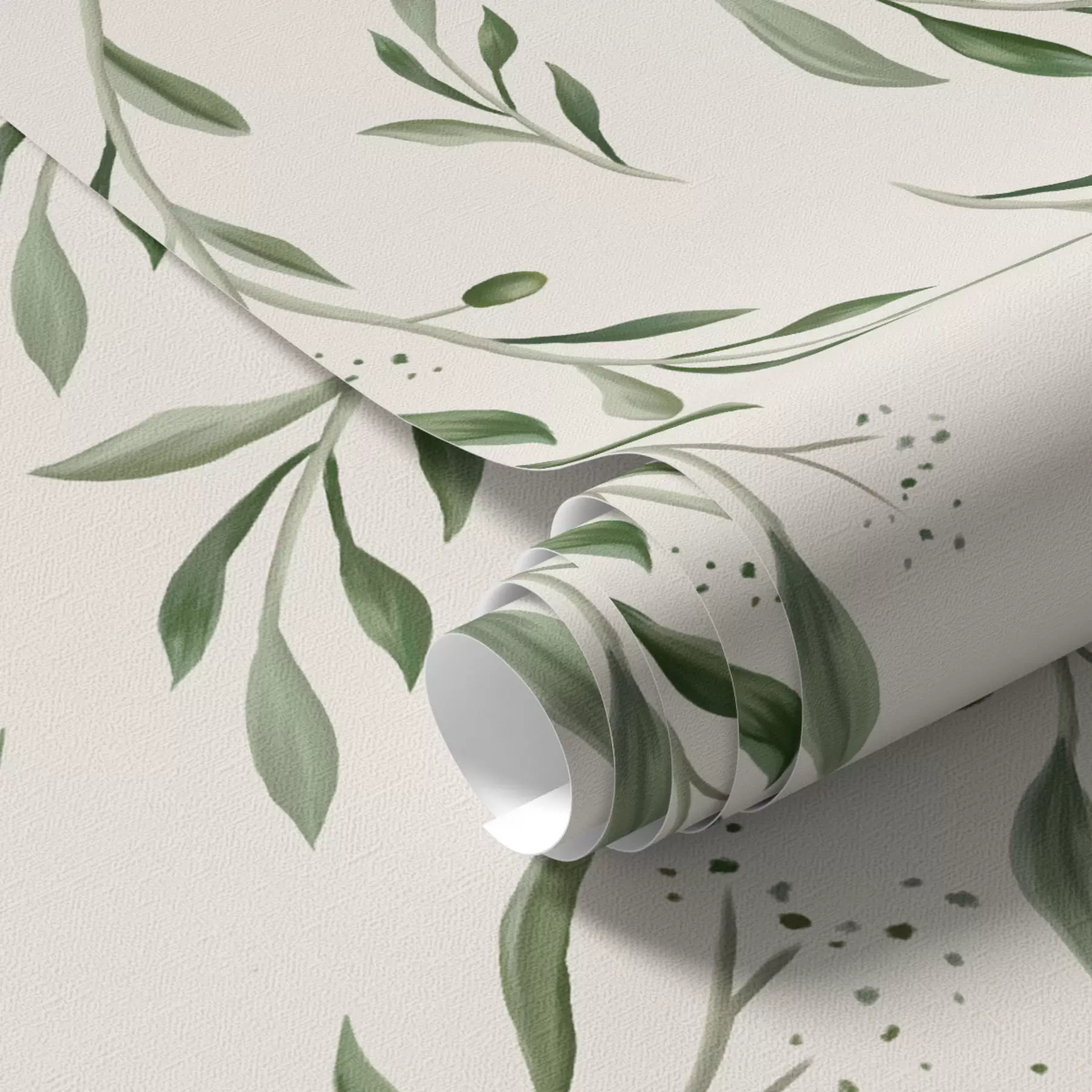 wall murals Нежне зелене маслинове гранчице a00030