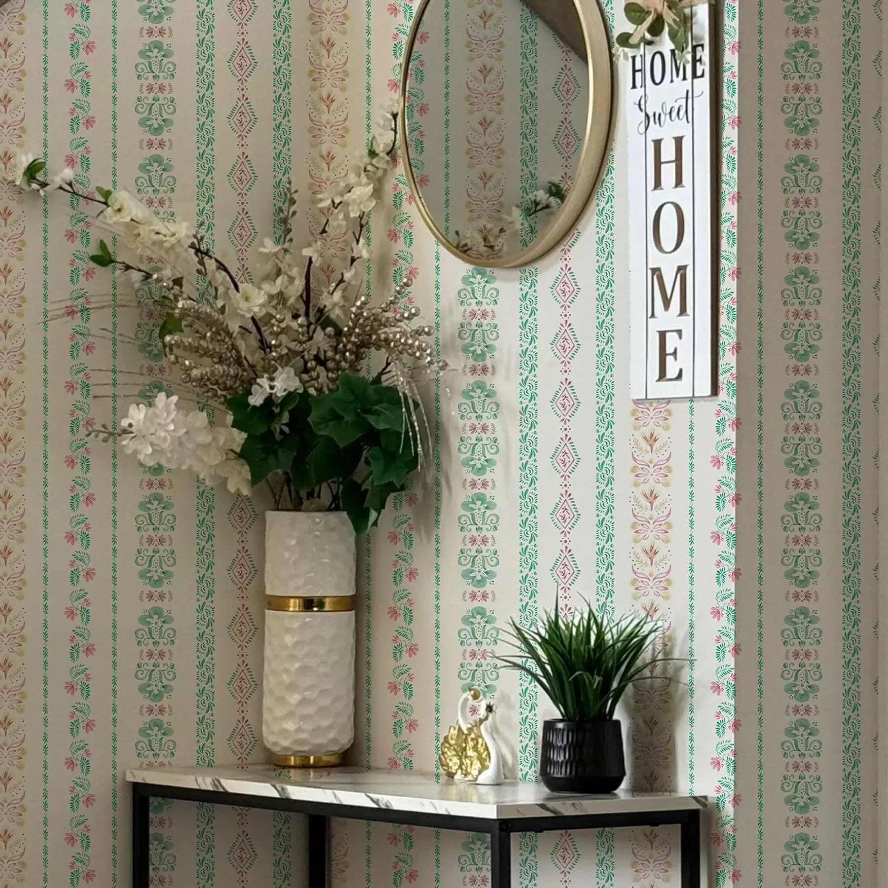 wall murals Деликатни геометријски орнамент у стилу акварела a00034