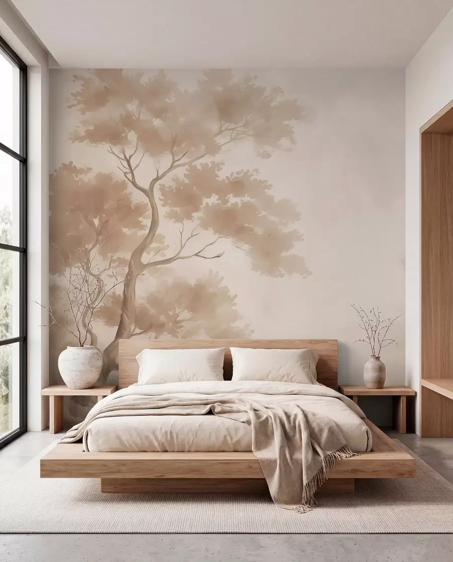 wall murals Имитација дрвета замагљене акварела w03471