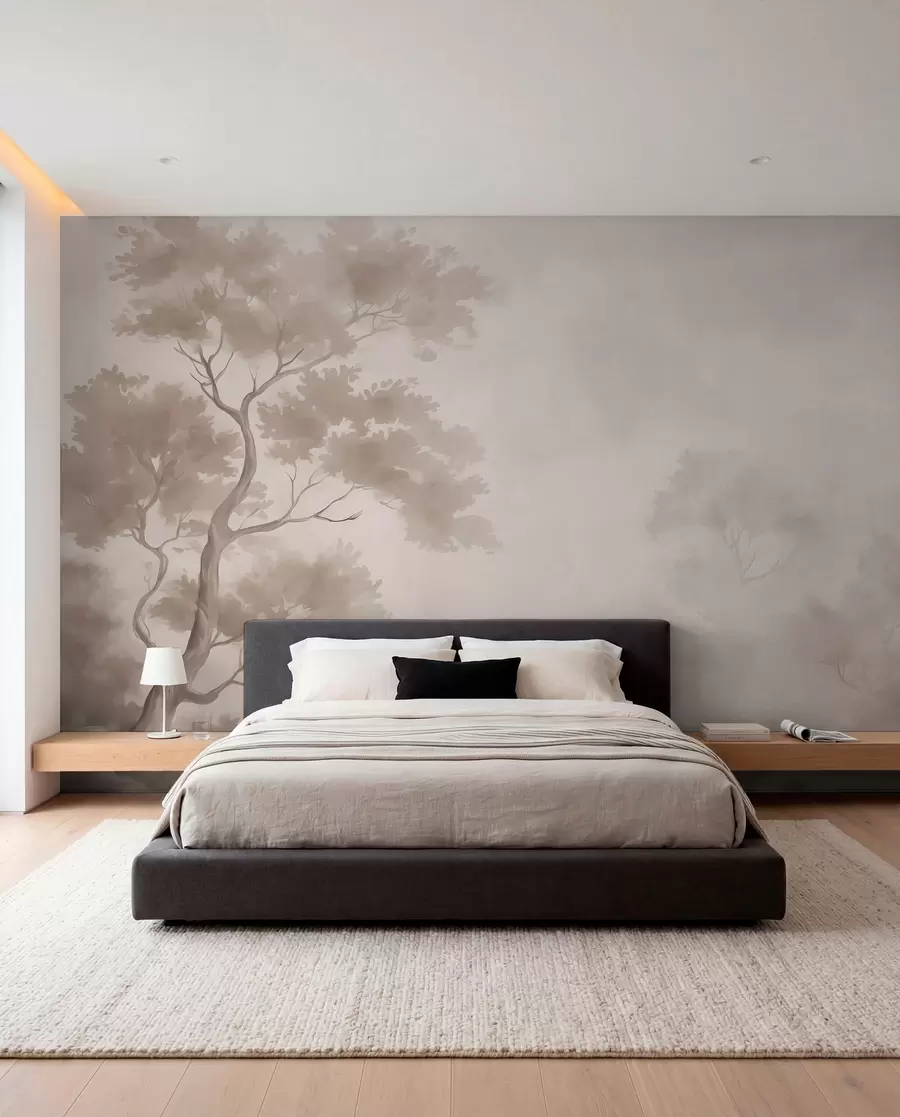 wall murals Дрво имитација акварела замућено w03471v1