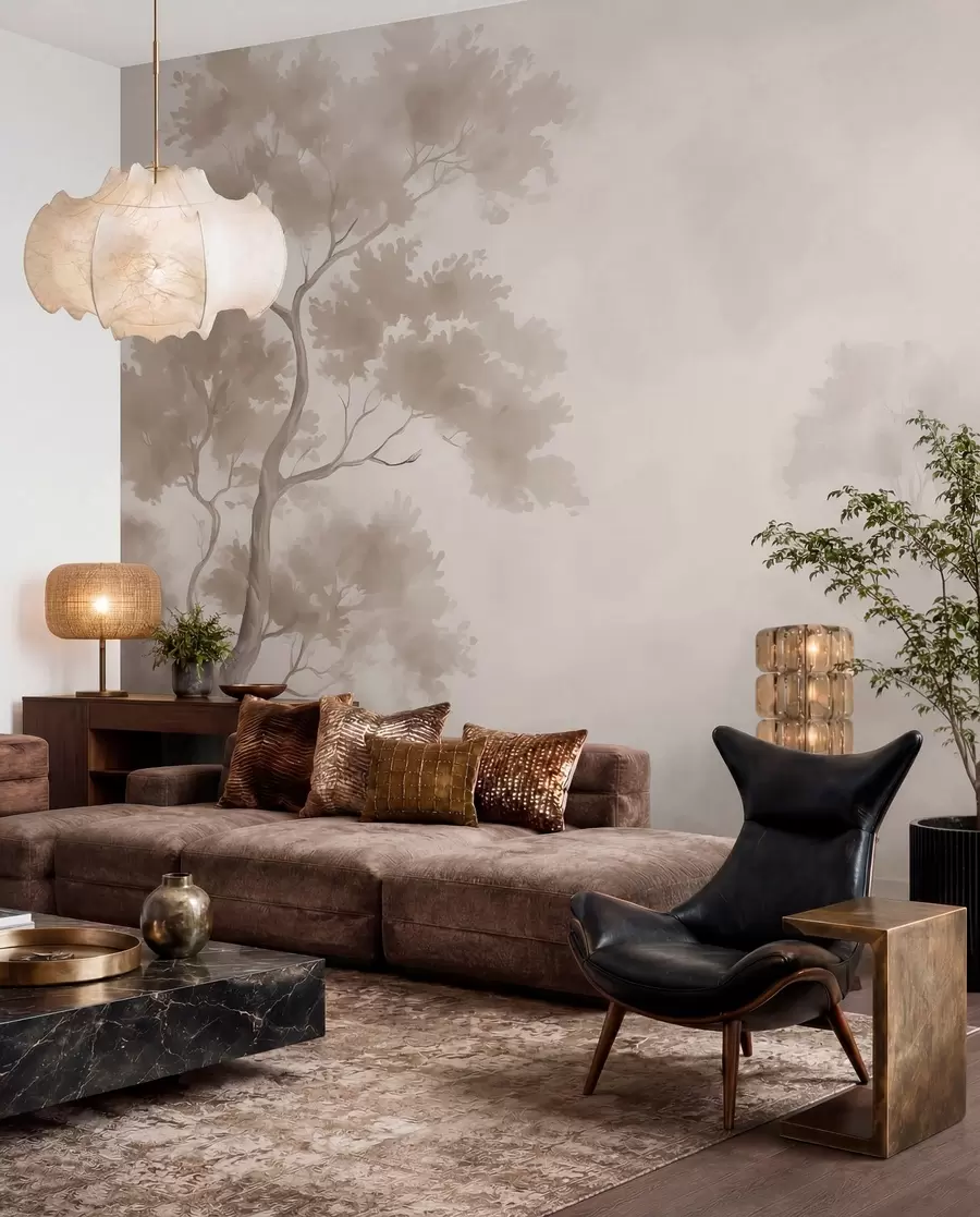 wall murals Дрво имитација акварела замућено w03471v1