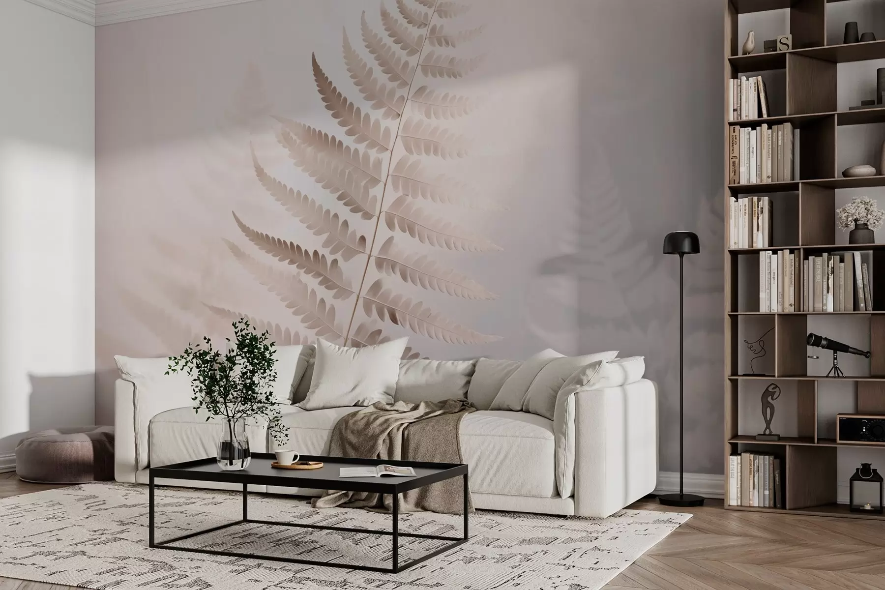 wall murals Велики лист папрати w03473