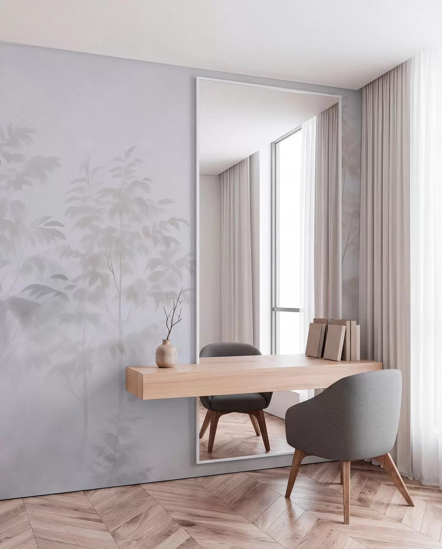 wall murals Дрвеће имитација акварела w03474v1