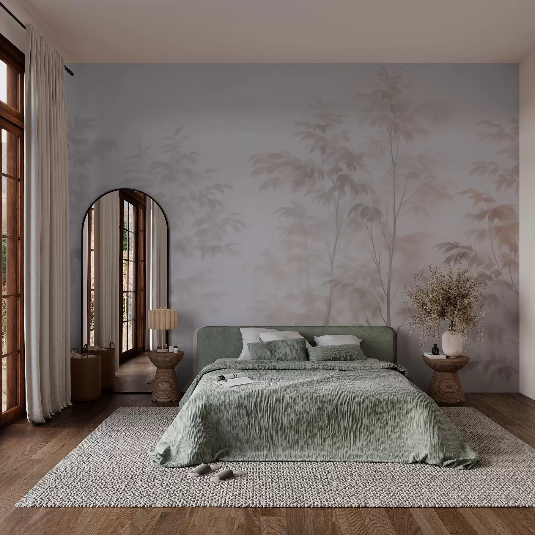 wall murals Дрвеће имитација акварела w03474v1