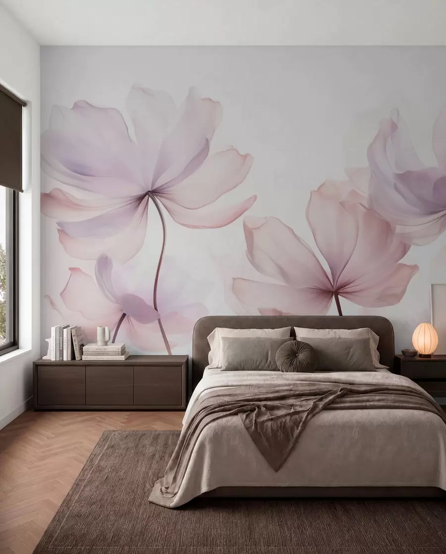 wall murals Цвеће у нежним ружичастим тоновима w03521