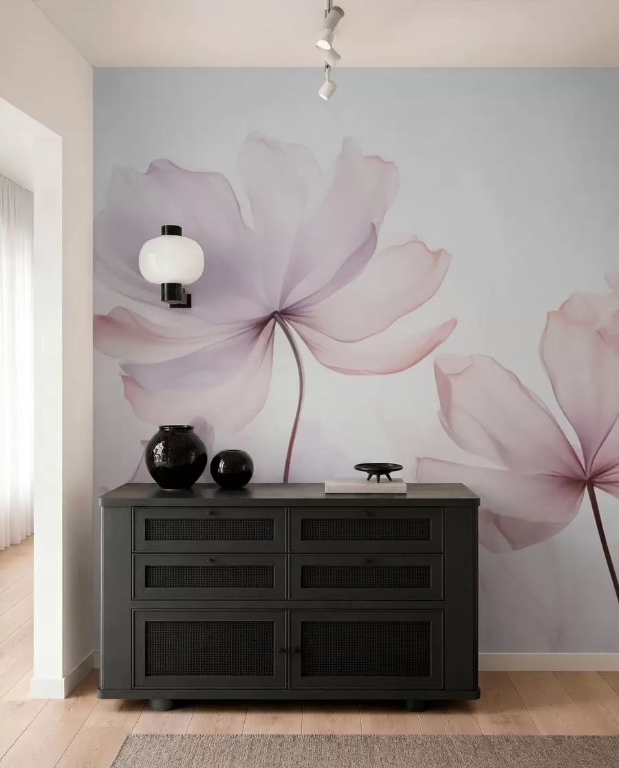 wall murals Цвеће у нежним ружичастим тоновима w03521