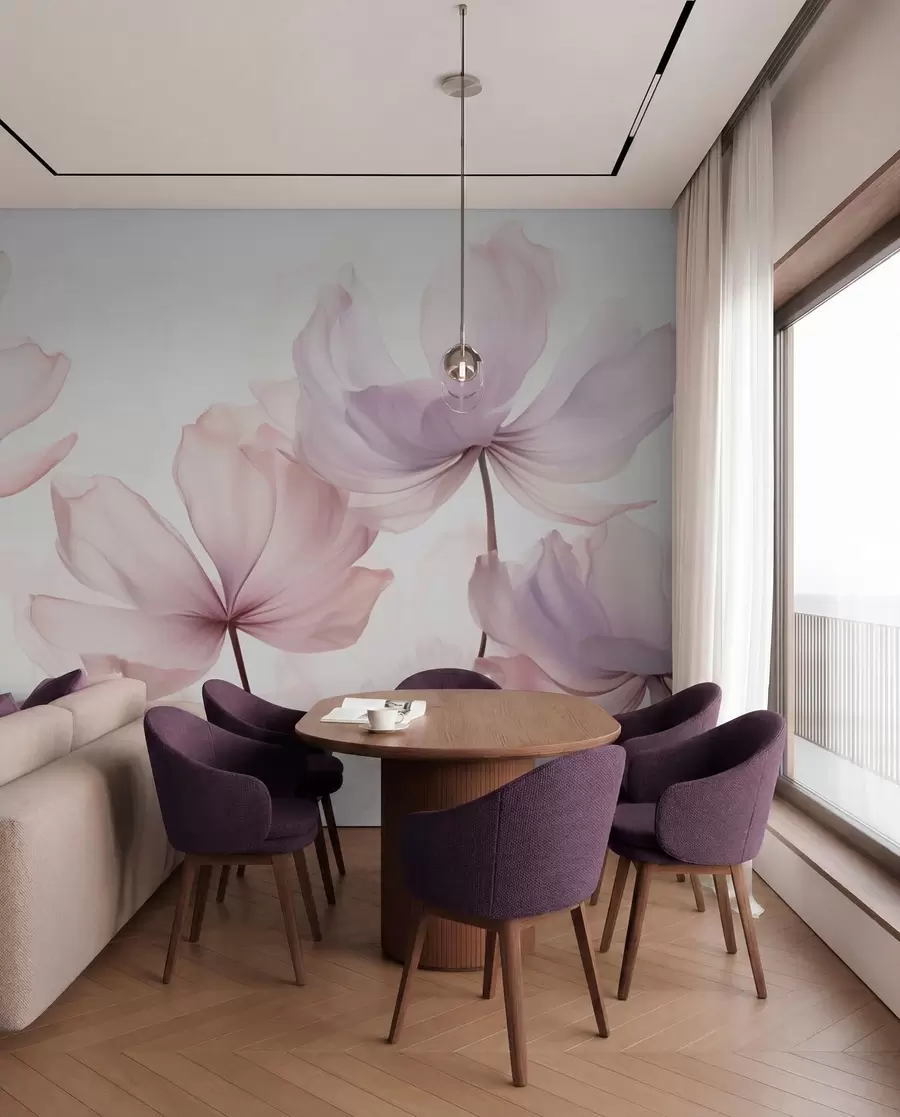 wall murals Цвеће у нежним ружичастим тоновима w03521