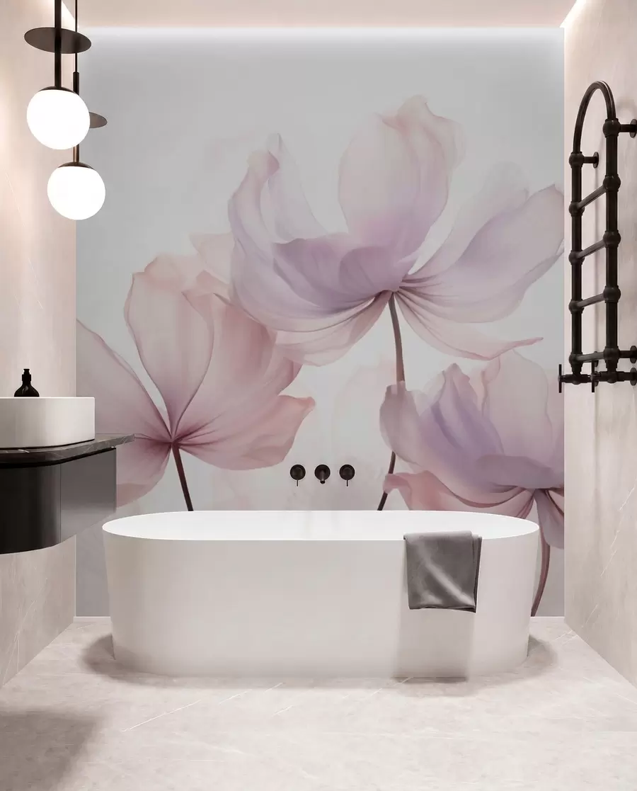 wall murals Цвеће у нежним ружичастим тоновима w03521