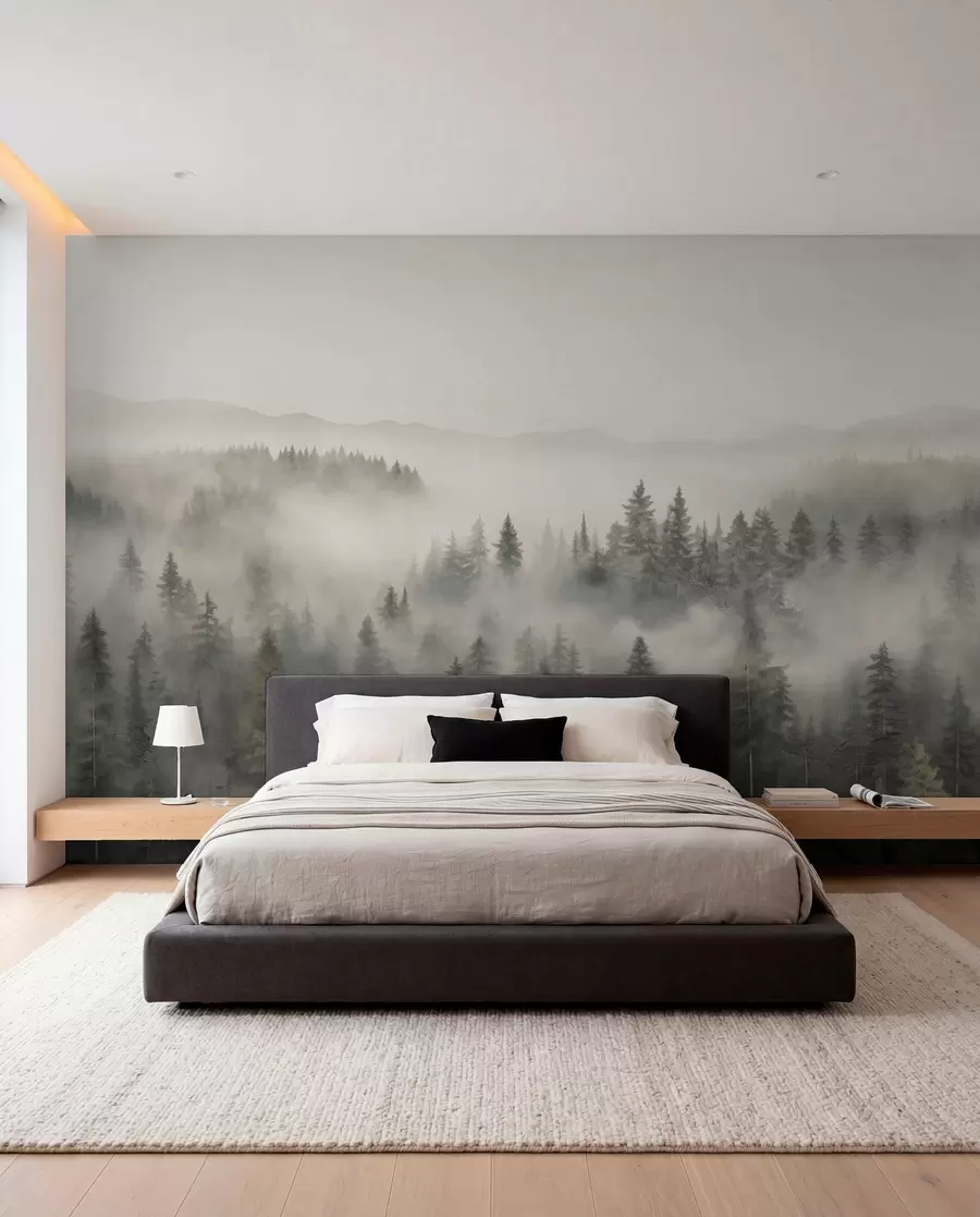 wall murals Магловита четинарска шума w03524