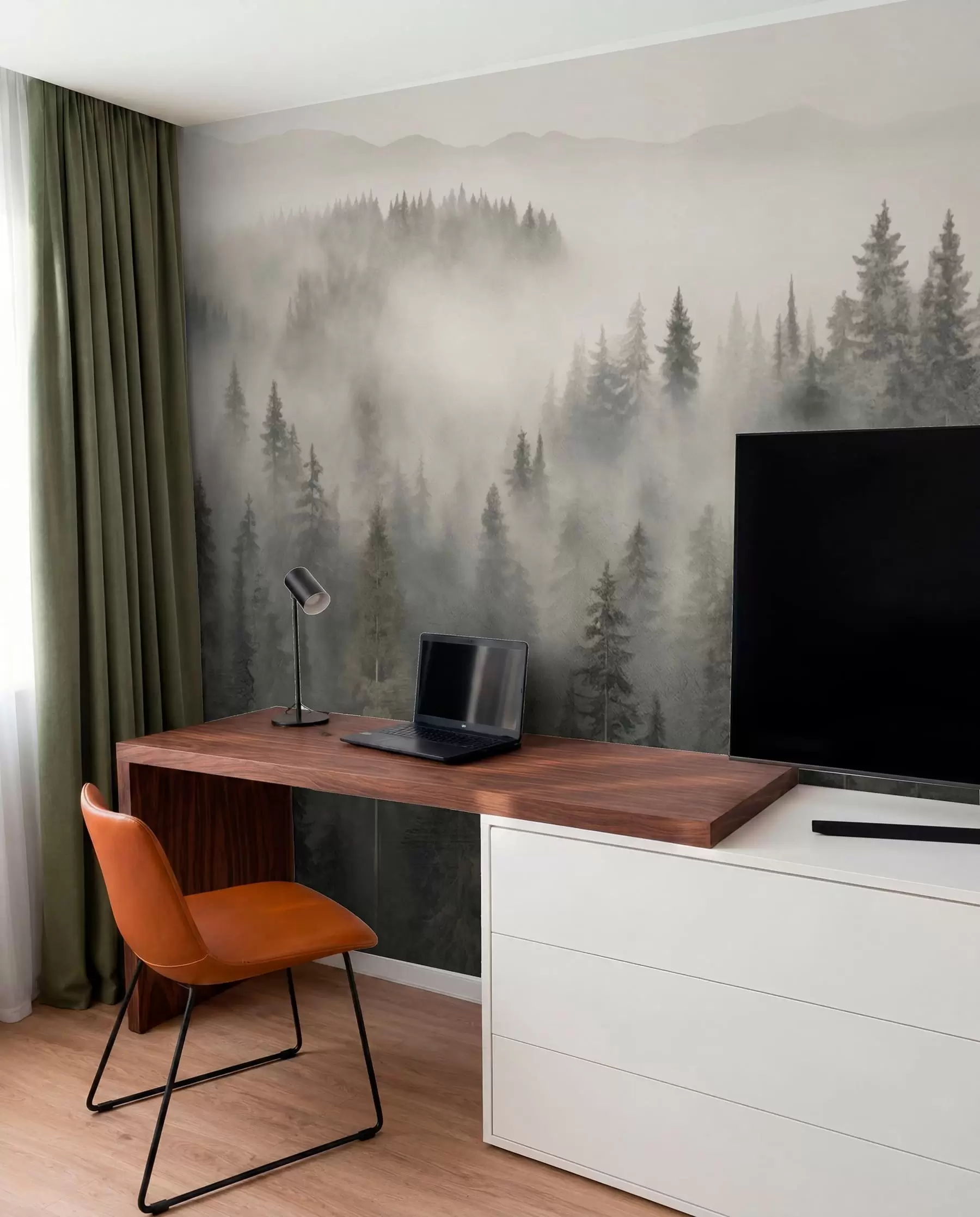 wall murals Магловита четинарска шума w03524