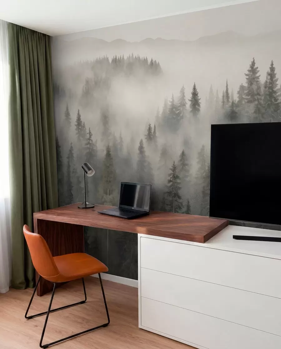wall murals Магловита четинарска шума w03524