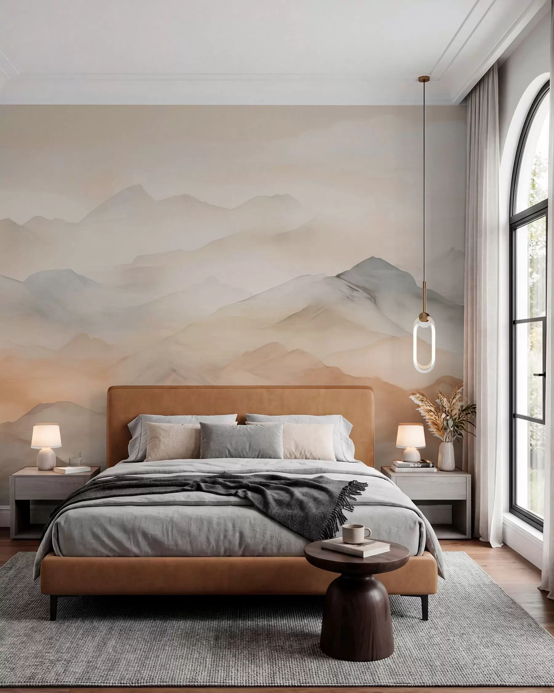 wall murals Магловите планине у нежним бојама w03535