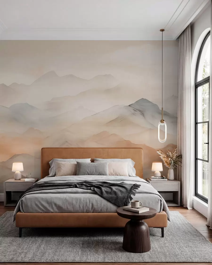 wall murals Магловите планине у нежним бојама w03535