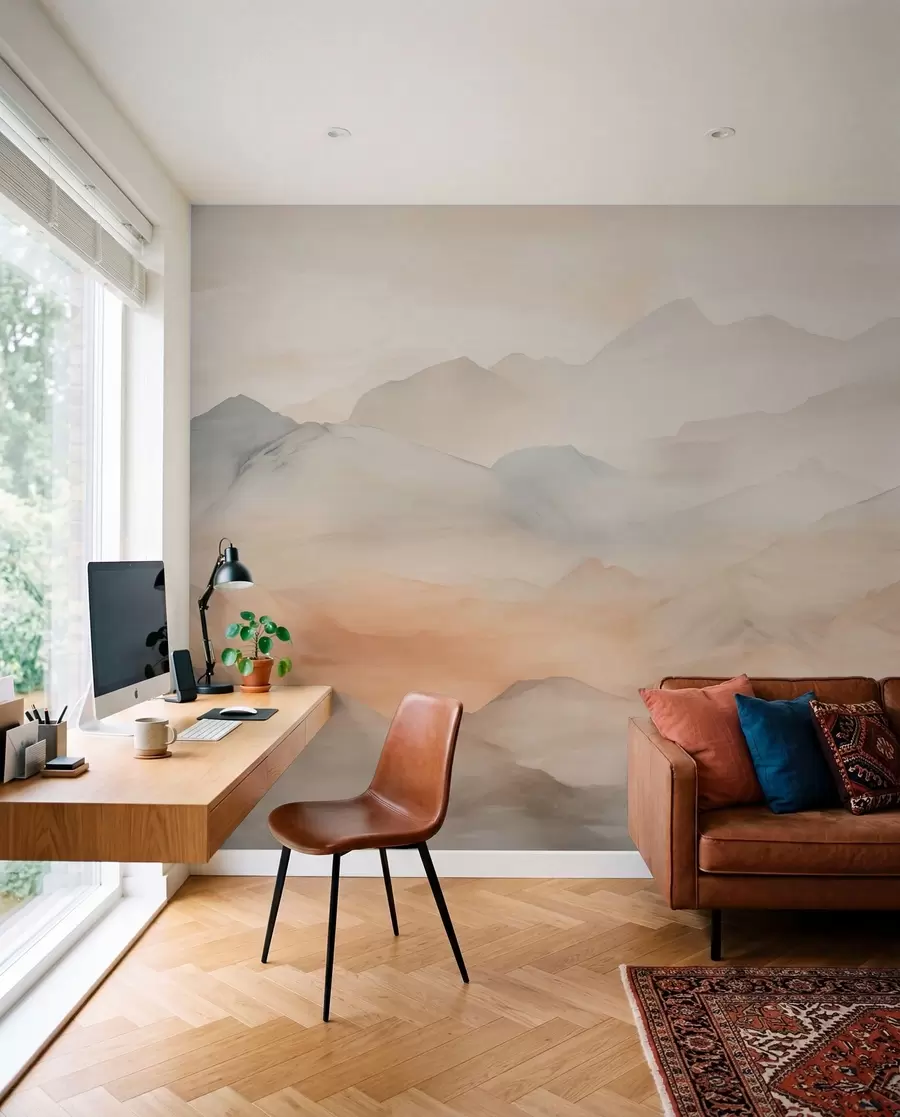 wall murals Магловите планине у нежним бојама w03535