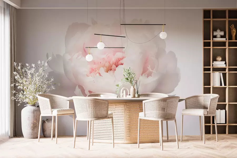 wall murals Бели божур w03490