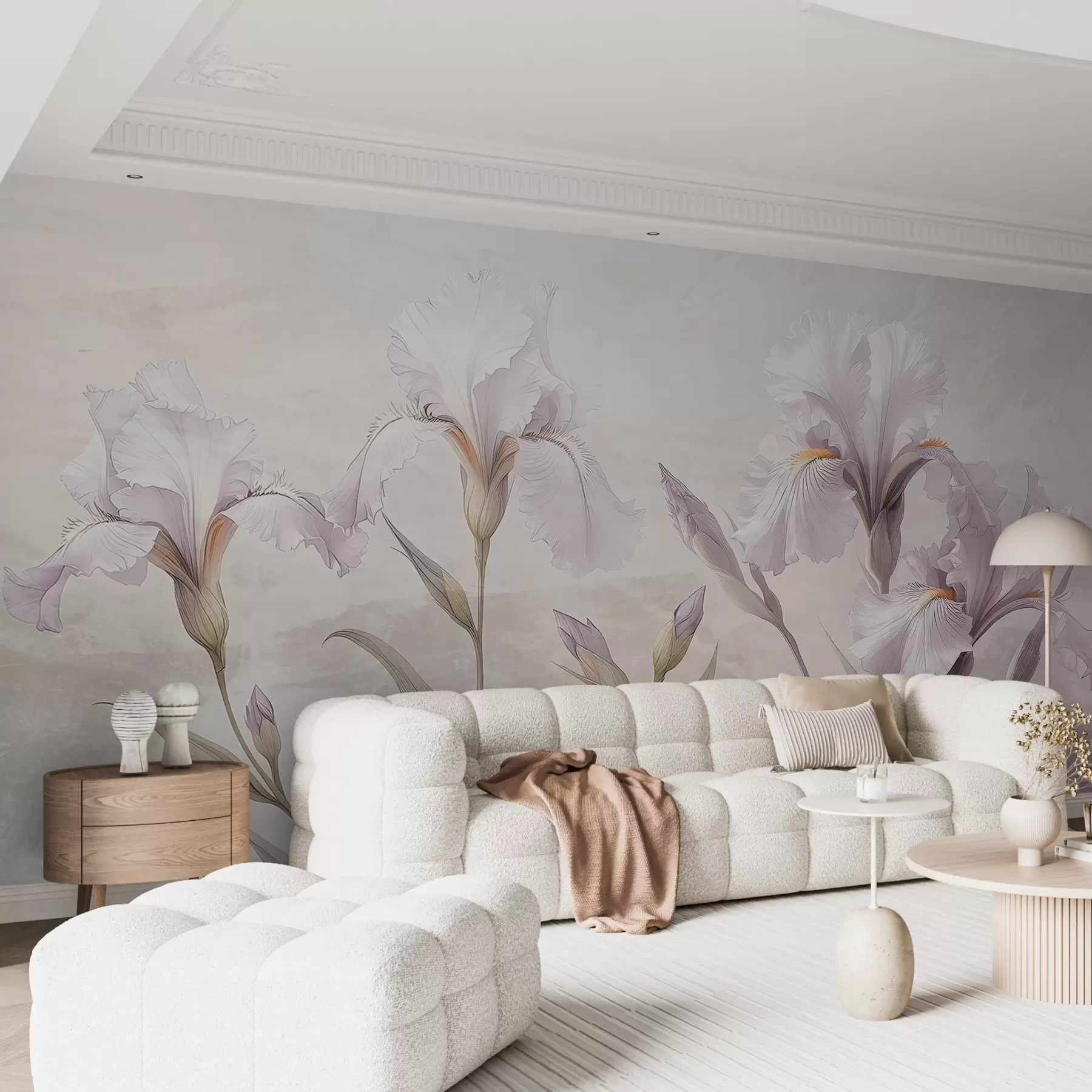 wall murals Нежни цртеж шаренице на зиду w03556