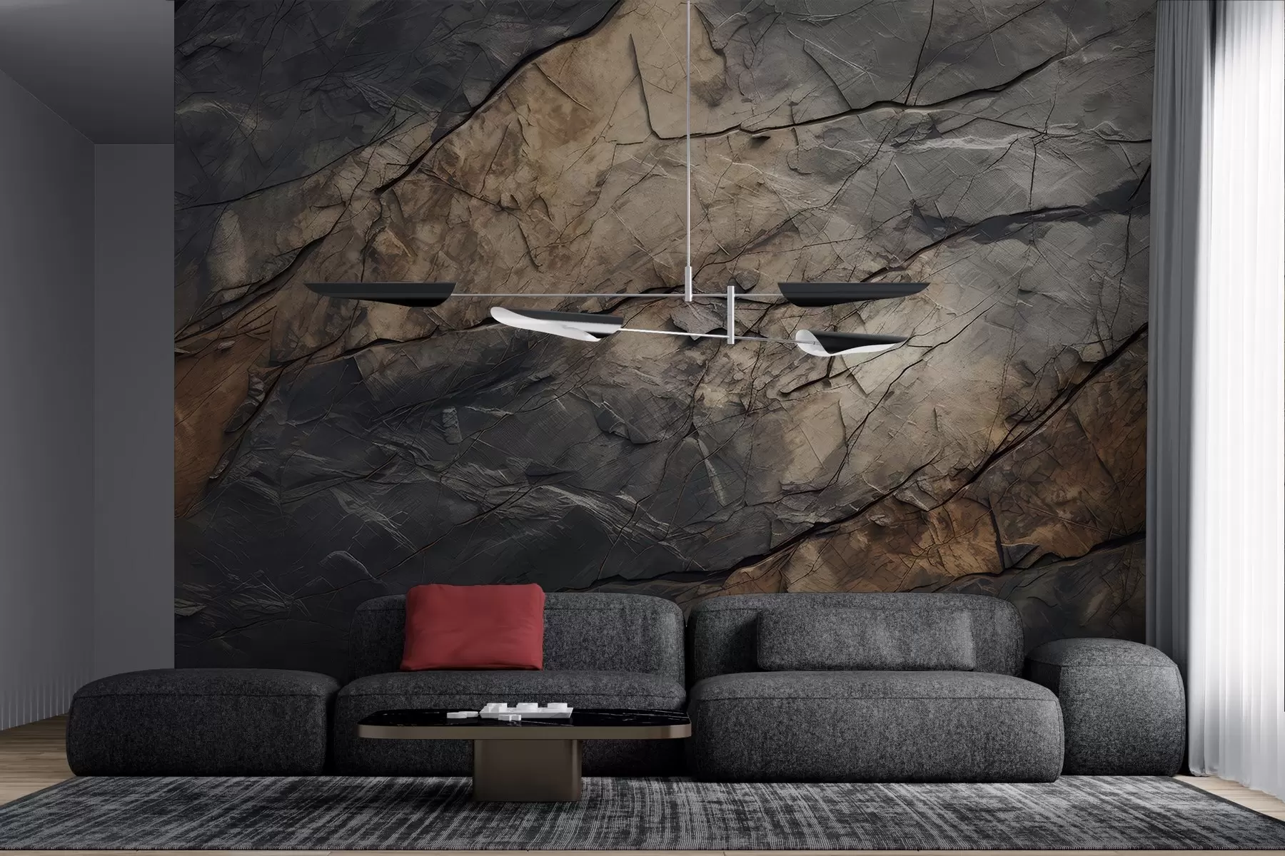 wall murals Осликан зид у акварелу w03561