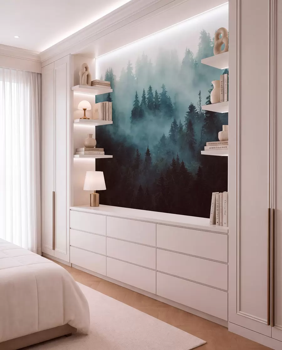 wall murals Прелепа шума у ​​магли u54118
