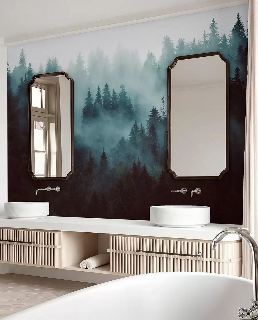 wall murals Прелепа шума у ​​магли u54118