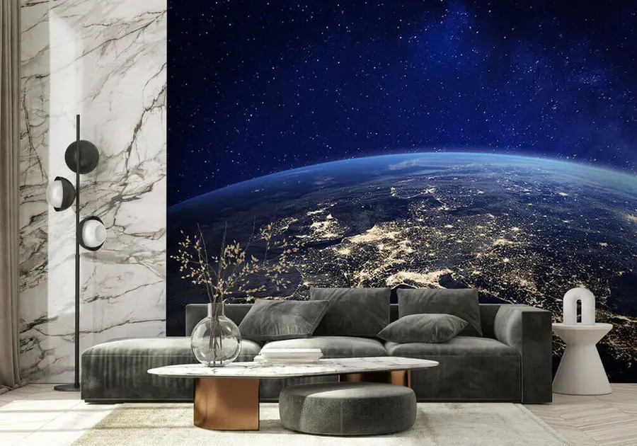 wall murals Ноћна земља, поглед из стратосфере u62035