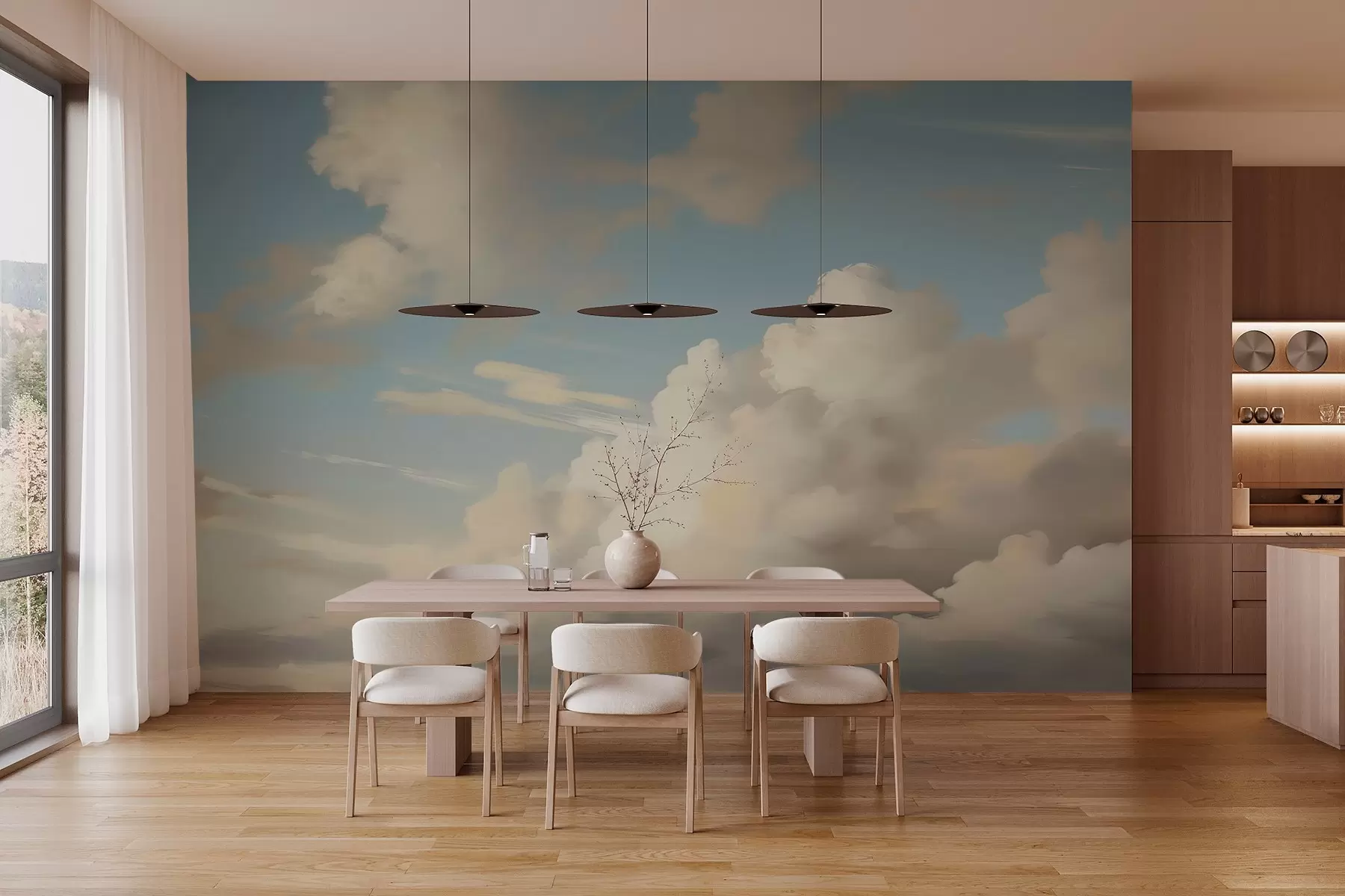 wall murals Облаци на небу имитација слике w03567