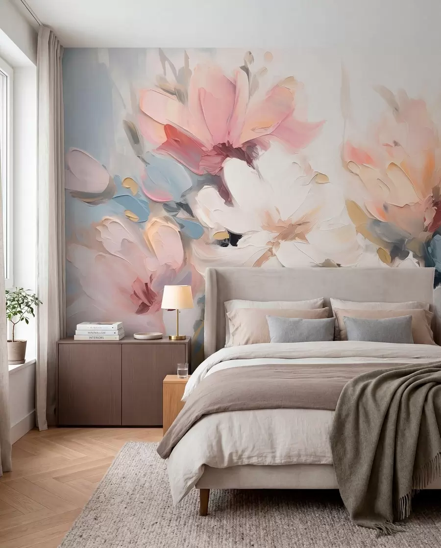 wall murals Naslikani cvet w03575