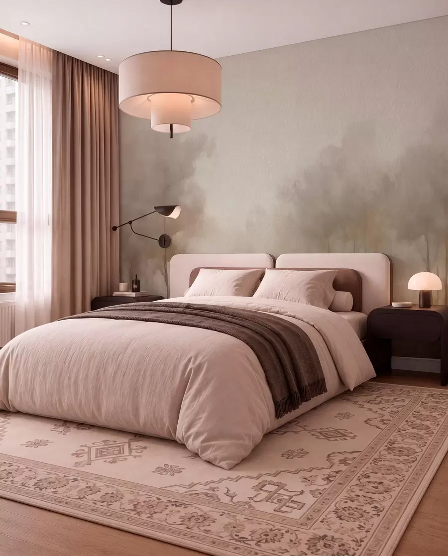 wall murals Апстрактна шума са ефектом сепије w03596