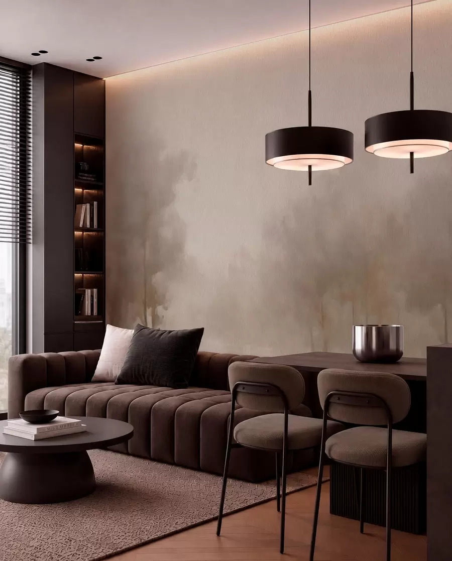 wall murals Апстрактна шума са ефектом сепије w03596