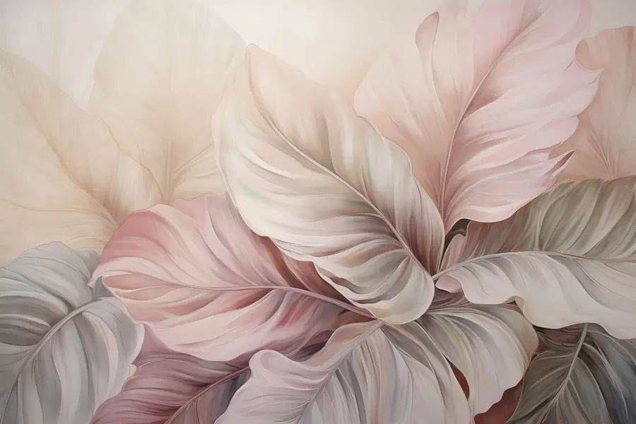 wall murals Тропско лишће са светлуцавим бојама w03597