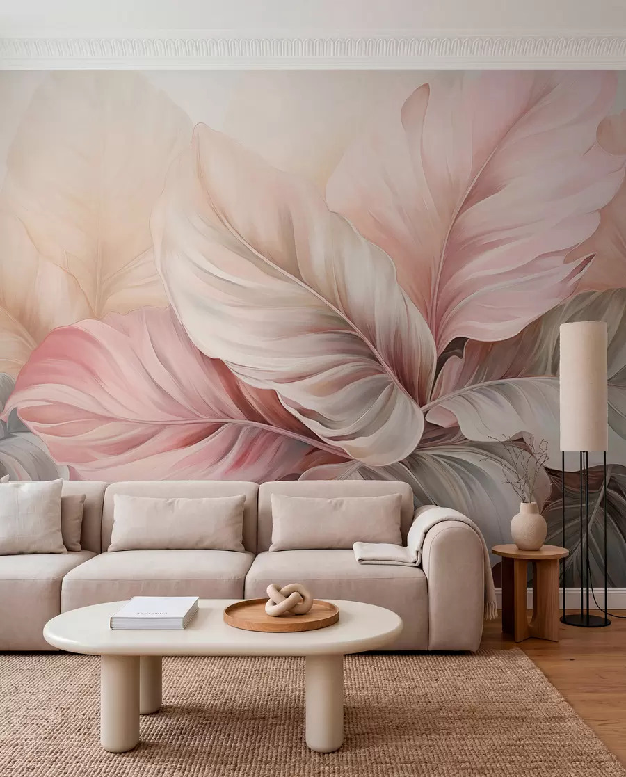 wall murals Тропско лишће са светлуцавим бојама w03597