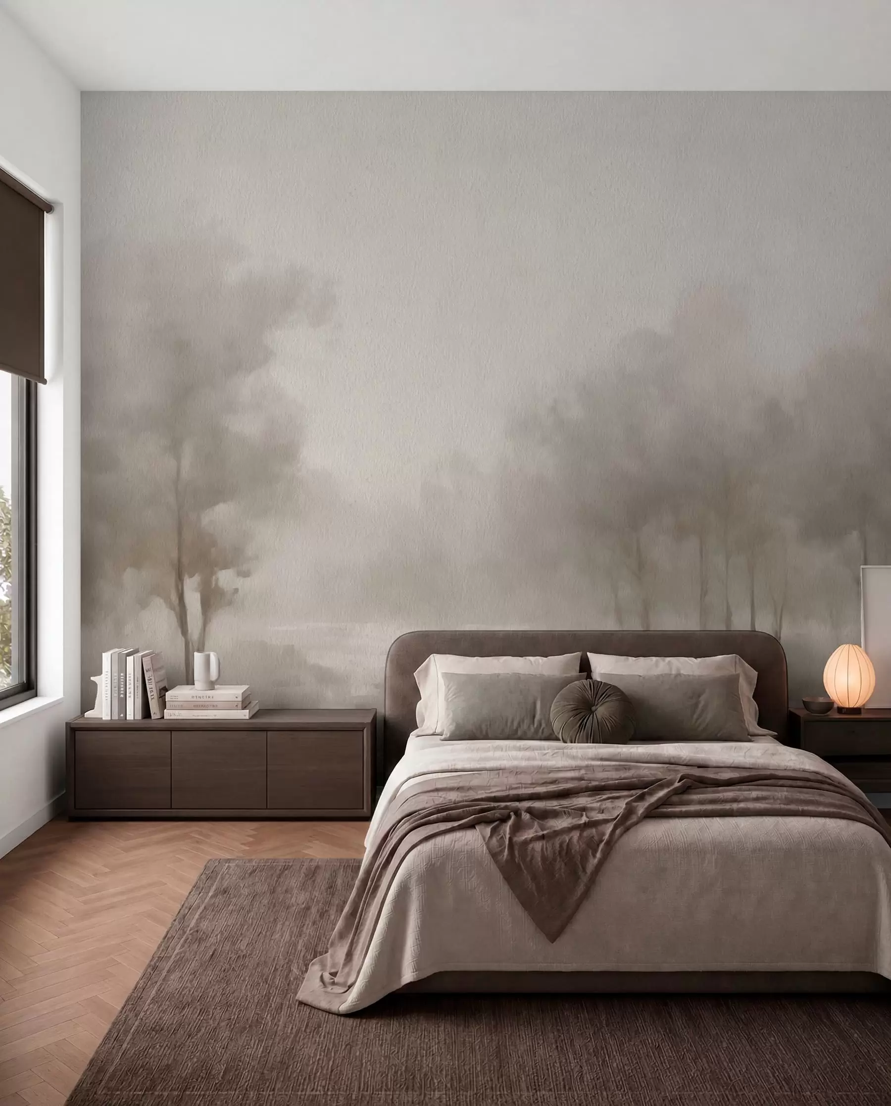 wall murals Апстрактна шума у светло сивим тоновима w03596v1