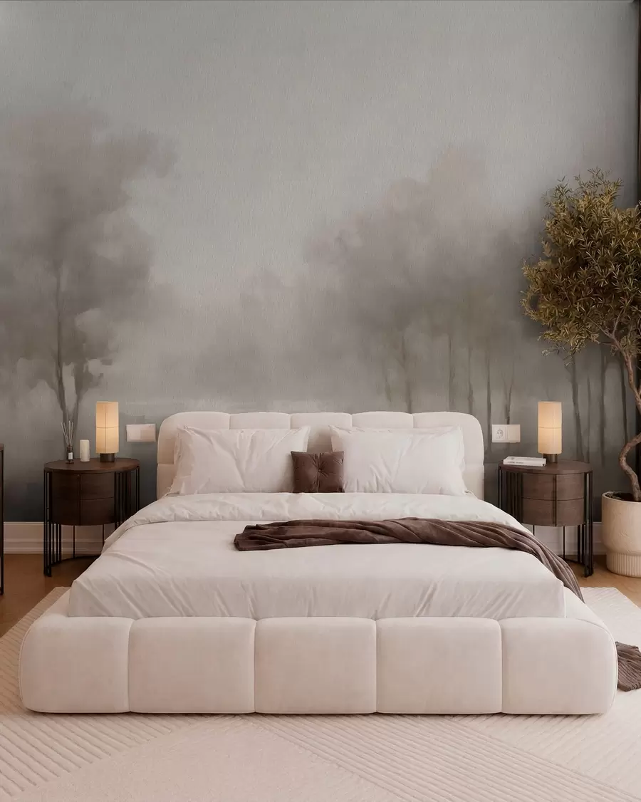 wall murals Апстрактна шума у светло сивим тоновима w03596v1