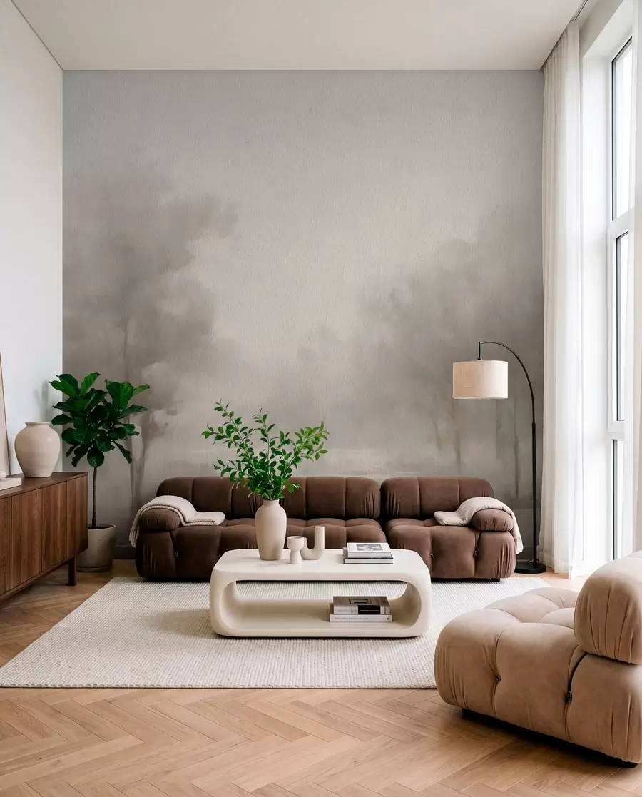 wall murals Апстрактна шума у светло сивим тоновима w03596v1