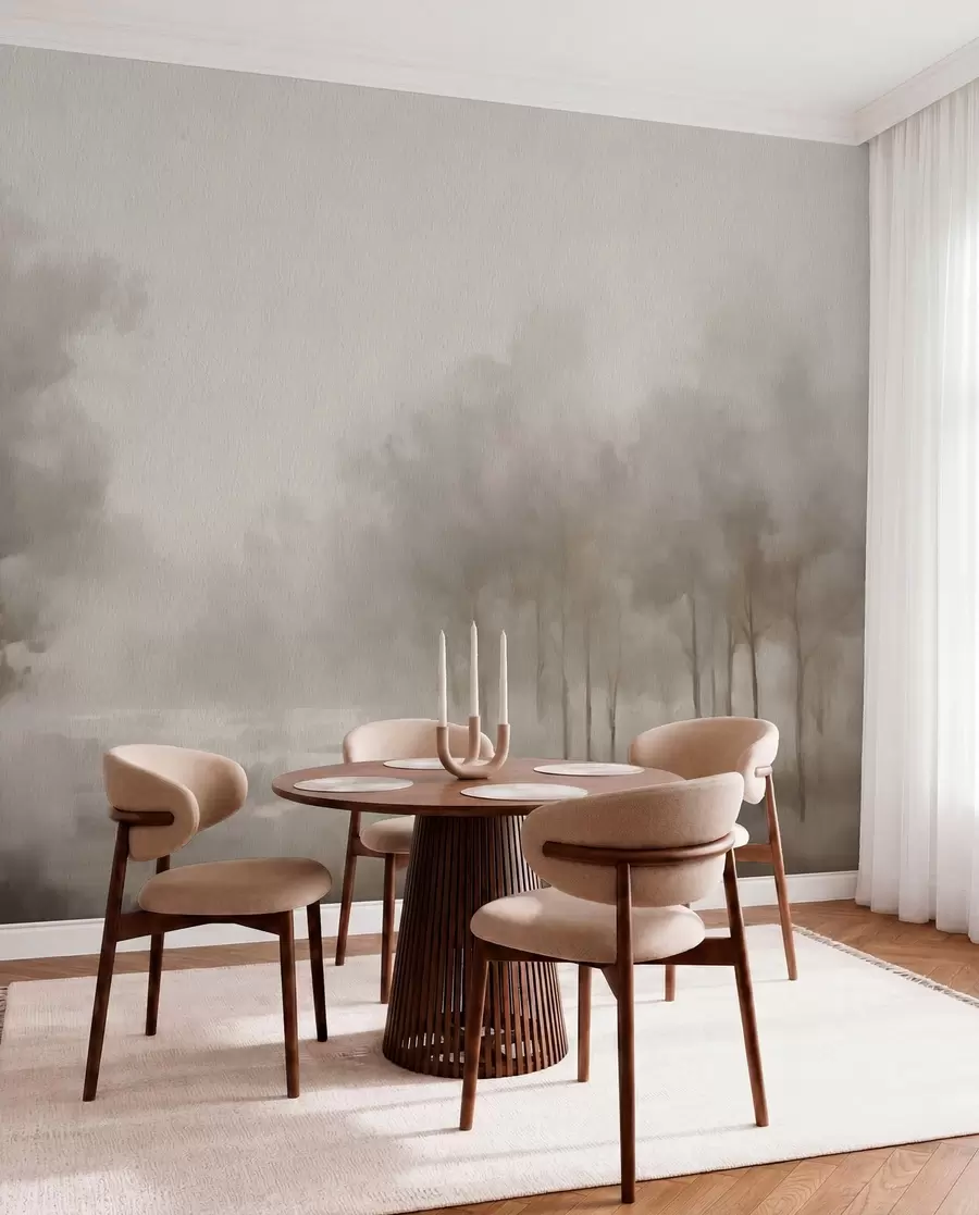 wall murals Апстрактна шума у светло сивим тоновима w03596v1