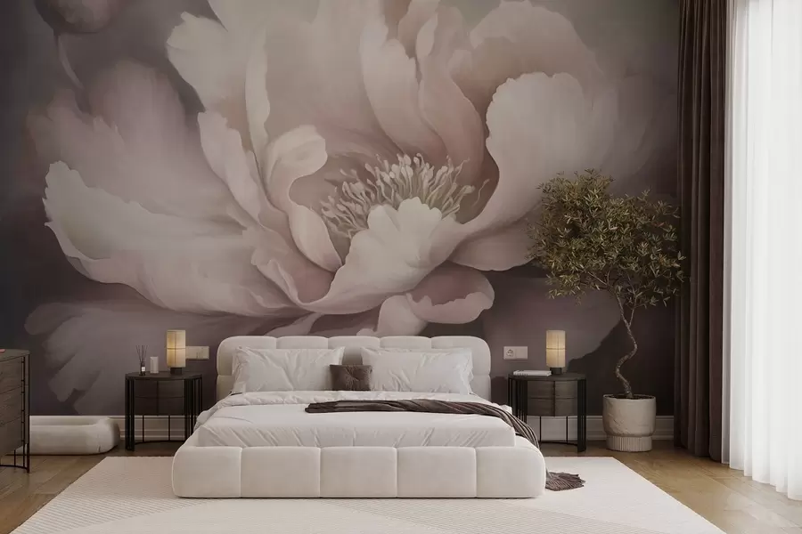 wall murals Пастелни цвет божура на магловитој позадини w03600v1