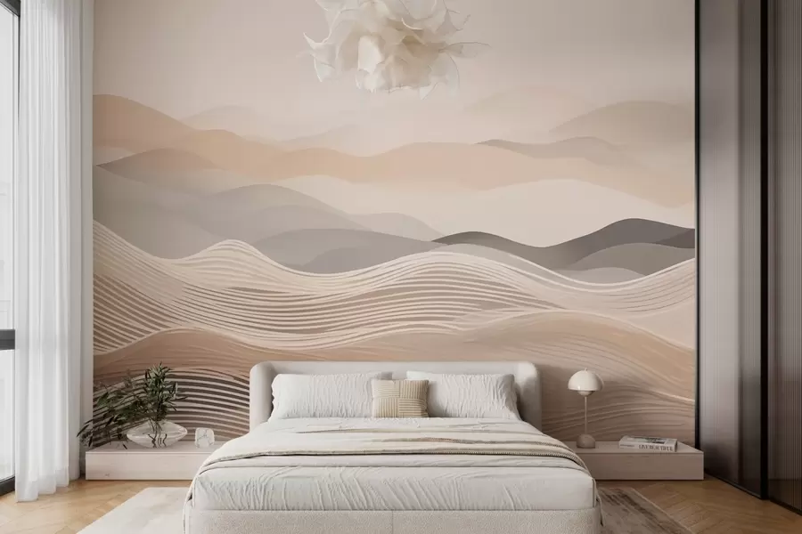 wall murals Апстрактне линије у облику таласа w03612