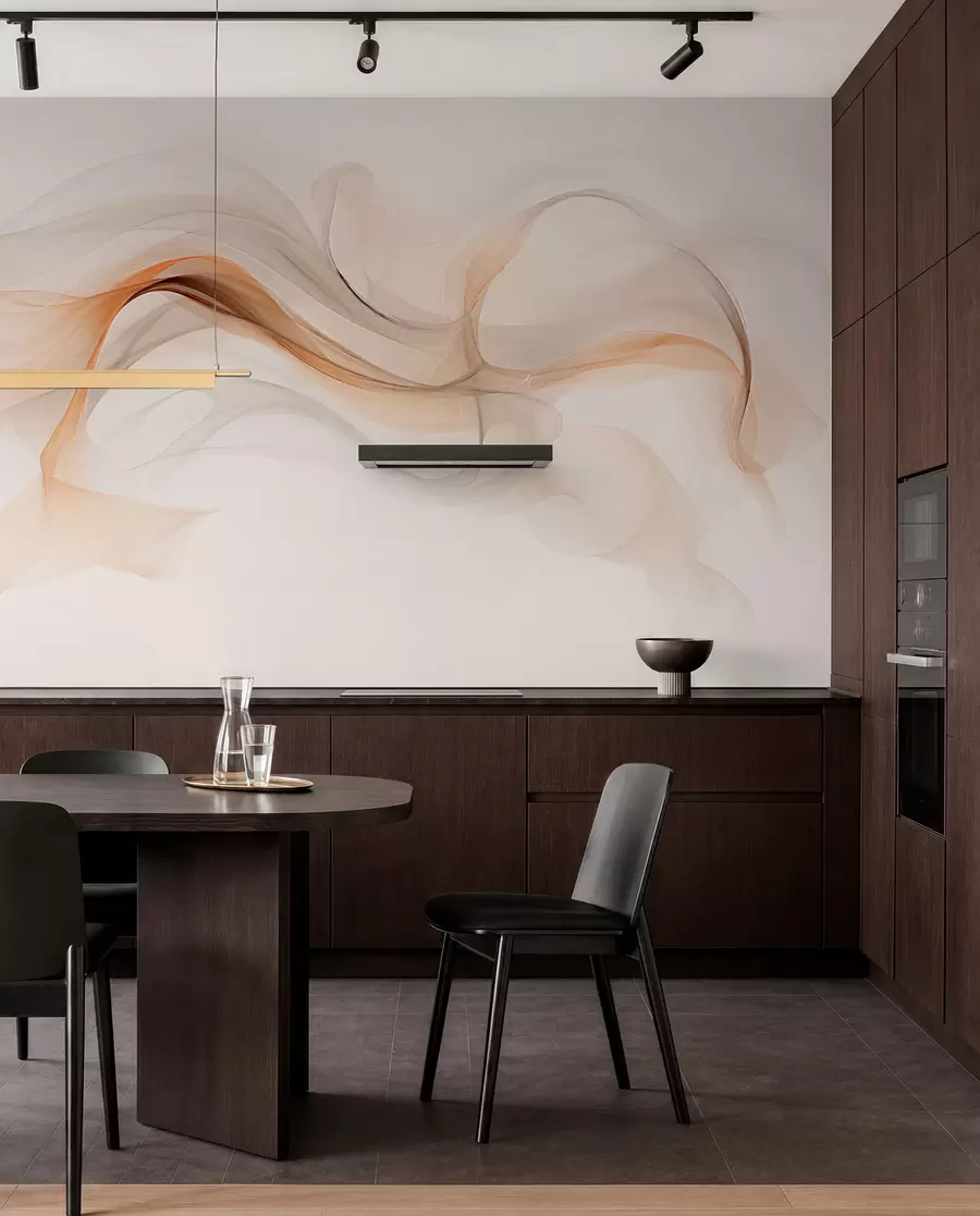 wall murals Апстракција са меким таласима w03609