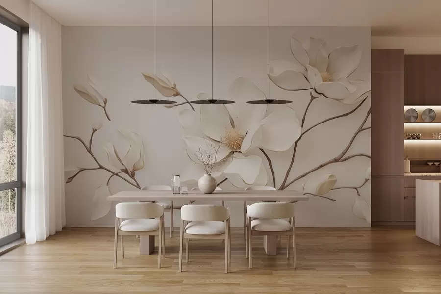wall murals Цветови магнолије у деликатним пастелним нијансама w03645