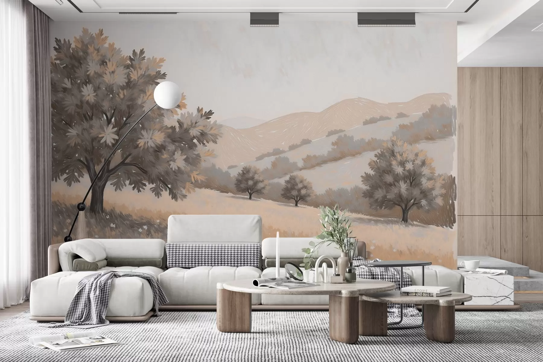 wall murals Пејзаж насликан у стилу уља w03656v1