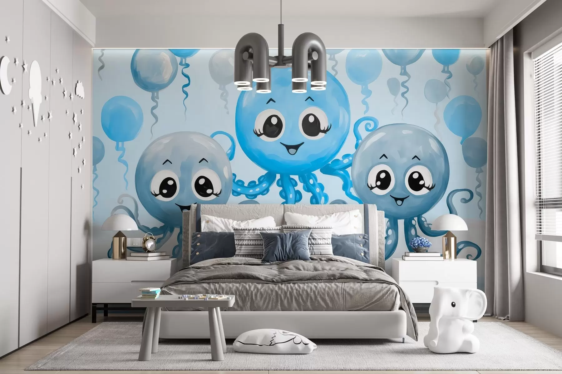 wall murals Смешне осликане хоботнице w03657v1