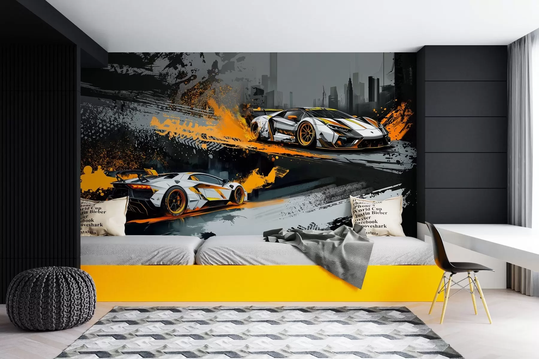 wall murals Хард Гранге стил, изражајни, динамични спортски аутомобили w03721