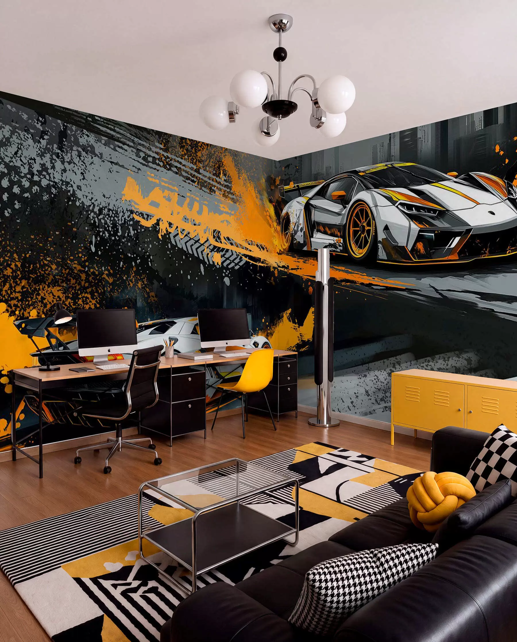 wall murals Хард Гранге стил, изражајни, динамични спортски аутомобили w03721