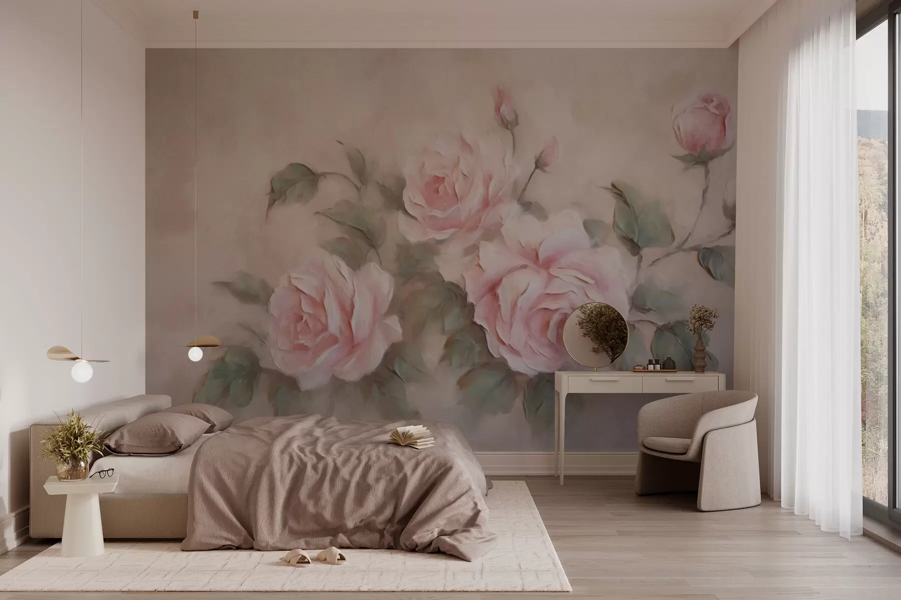 wall murals Винтаге Фловерс w03748