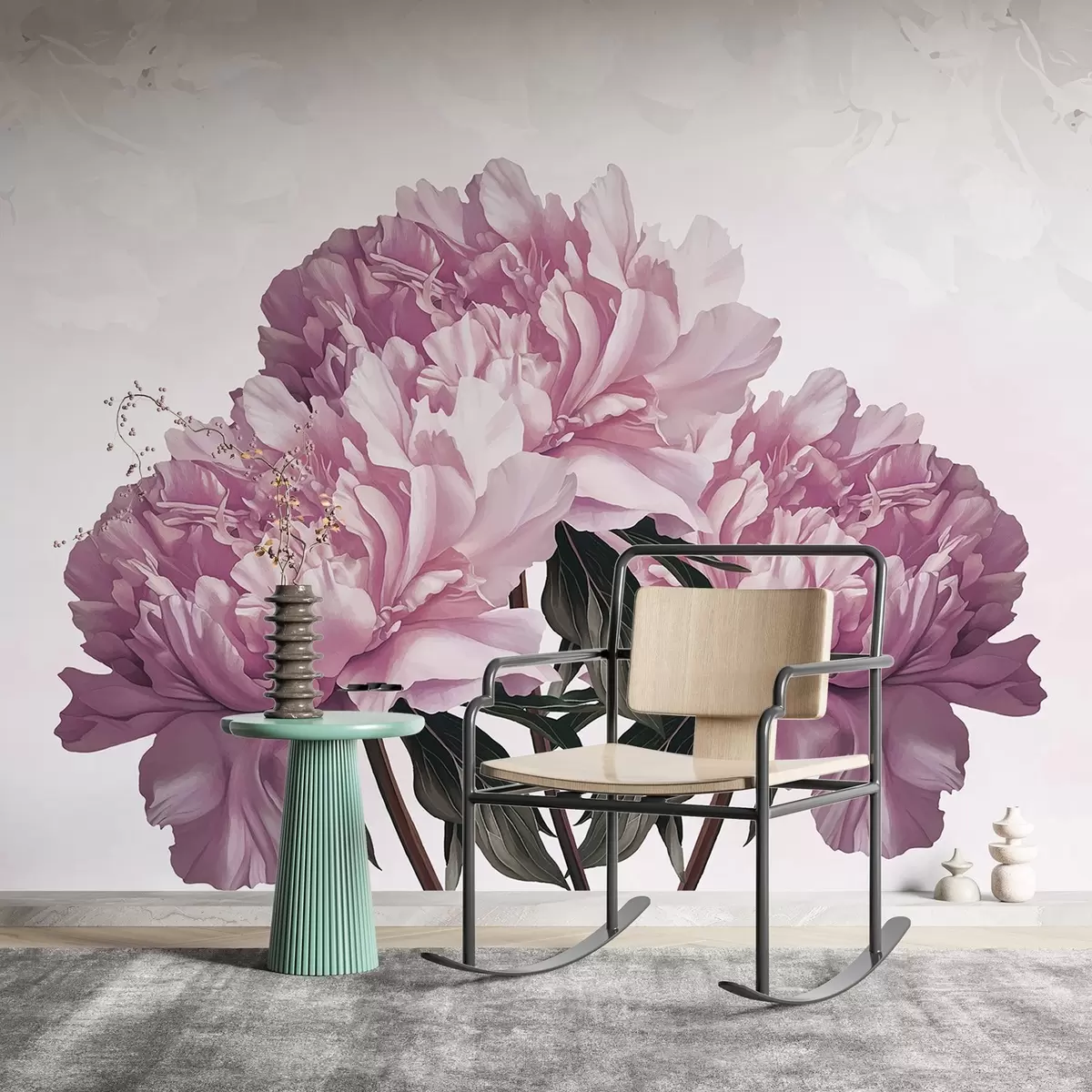 wall murals Велики ружичасти цветови w03545v1